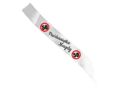 Gadżety na imprezę - Szarfa personalizowana z imieniem na 50 urodziny - 140 cm - 1 szt. - miniaturka - grafika 1