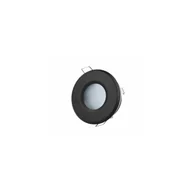 Lampy sufitowe - LED Line IP65 lampa sufitowa wpuszczana ramka 83Ø wodoodporny reflektor wpuszczany okrągły czarny wykonany z aluminium z gniazdem GU10 żarówka 5W chłodna biel - miniaturka - grafika 1