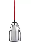 Lampy sufitowe - Kaspa LAMPA wisząca FRAME S 10332101 szklana OPRAWA Zwis IP20 klatka drut Biały - miniaturka - grafika 1