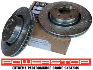 Przednia WIERCONA nacinana tarcza hamulcowa 320mm POWERSTOP Ford Mustang 2015- - Tarcze hamulcowe - miniaturka - grafika 3