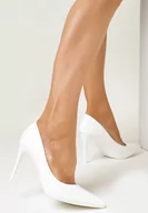 Czółenka - Białe Szpilki Lakierowane Flicha - miniaturka - grafika 1