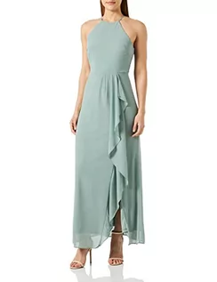 Sukienki - Vila Damska sukienka Vimilina S/L Maxi Dress/Su-Noos, Green Milieu, 40 - grafika 1