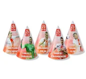 Gadżety na imprezę - Go Czapeczki urodzinowe Reprezentacja Polski 6 szt CP-PZPN6 - miniaturka - grafika 1