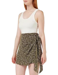 Spódnice - Tommy Hilfiger spódnica Mini owijanie z nadrukiem piór spódnice Fit & Flare kobiety, Drukuj pióro/umieścić zielony, 38 - grafika 1