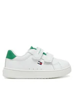 Buty dla chłopców - Tommy Hilfiger Sneakersy Low Cut Velcro Sneaker T1X9-33836-1355 M Biały - miniaturka - grafika 1