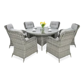 Meble ogrodowe - Meble z technorattanu BARCELONA Grey - miniaturka - grafika 1