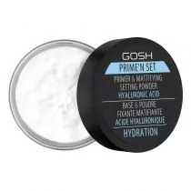 Gosh PrimeN Set Primer and Mattifying fiksująco-matująca puder/baza transparentny 3w1) z kwasem hialuronowym 7 g - Podkłady do twarzy - miniaturka - grafika 1