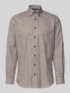 Koszule męskie - Koszula biznesowa o kroju Modern Fit z kołnierzykiem na guziki - miniaturka - grafika 1