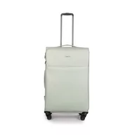 Walizki - Stratic Light + walizka z miękką obudową, walizka podróżna na kółkach, bagaż podręczny, zamek TSA, 4 kółka, możliwość rozszerzenia, miętowy, 79 cm, L Długi - miniaturka - grafika 1