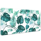Podkładki na biurko - Podkładka na całe biurko Egzotyczne liście 100x50 cm - miniaturka - grafika 1