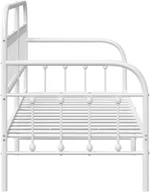 Łóżka - vidaXL Łóżka i ramy łóżek Biała Metal 75 x 190 cm Metalowa rama łóżka - miniaturka - grafika 1