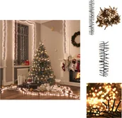 Oświetlenie świąteczne - vidaXL Lampki choinkowe LED z 400 diodami LED w kolorze ciepłej bieli 7,4 m PVC - Oświetlenie świąteczne - miniaturka - grafika 1