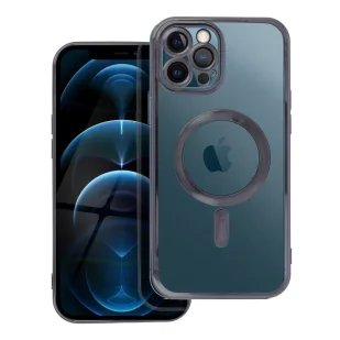 Futera Electro Mag Cover kompatybilny z MagSafe do IPHONE 12 PRO MAX czarny - Etui i futerały do telefonów - miniaturka - grafika 1
