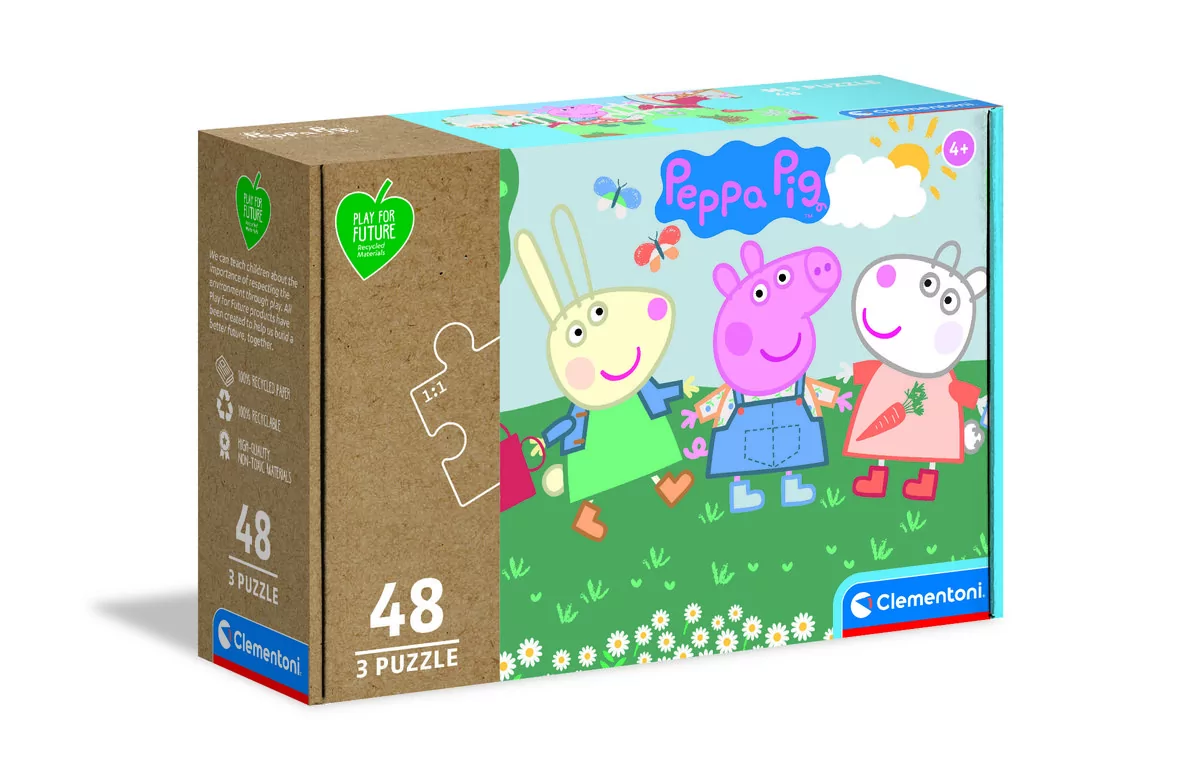 Clementoni Puzzle 3x48 Play For Future Peppa Pig