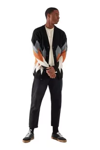 Trendyol Kardigan - wielokolorowy - oversize, Czarny, L - Swetry damskie - miniaturka - grafika 1