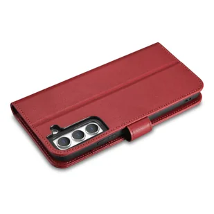 iCarer Haitang Leather Wallet Case skórzane etui do Samsung Galaxy S22+ (S22 Plus) portfel obudowa pokrowiec czerwony (AKSM05RD) - Etui i futerały do telefonów - miniaturka - grafika 9