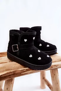 Dziecięce Botki Śniegowce Big Star KK374243 Czarne-29 - Śniegowce damskie - miniaturka - grafika 1