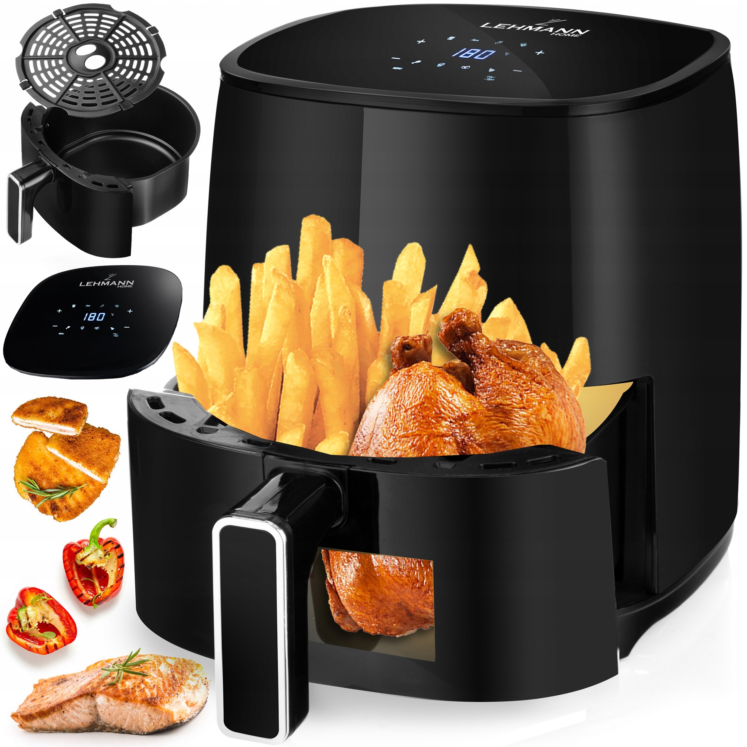 Frytkownica Beztłuszczowa Airfryer Frytownica Duży Wsad Multi Programów XXL