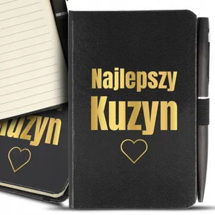 PLANER NOTATNIK ORGANIZER PAMIĘTNIK GOLD PREZENT DLA NAJLEPSZEGO KUZYNA WZ - Planery - miniaturka - grafika 1