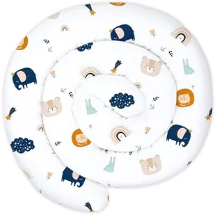 XXL łóżko wąż poduszka na łóżko poduszka do karmienia rolka na łóżko poduszka dekoracyjna łóżko brzeg wąż ręcznie robiona bawełna tęcza 150 cm - Poduszki do karmienia - miniaturka - grafika 1