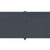 Bramy garażowe - Aluminiowa brama skrzydłowa 3m CASANOOV CARPATIA 300B180 - miniaturka - grafika 1