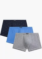 Majtki męskie - SZORTY ATLANTIC 3MH-209 WL25 (kolor szary mel-niebieski-granat, rozmiar XL) - miniaturka - grafika 1