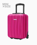 Walizki - PUCCINI Kabinowa mini walizka ze żłobieniami różowa - miniaturka - grafika 1