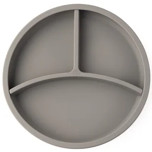 ECORASCALS Talerzyk 2 w 1 trójdzielny silikonowy SILVER z przyssawką - Miseczki i talerzyki dla dzieci - miniaturka - grafika 1