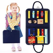 Pudła i pojemniki do przechowywania - Organizer z filcu Mata edukacyjna teczka zamykana dla dzieci ORM05 - miniaturka - grafika 1