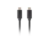 Kable USB - Lanberg kabel USB-C 3.1 gen 2 M/M 0.5m PD 100W czarny - miniaturka - grafika 1