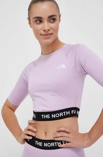 The North Face t-shirt treningowy kolor fioletowy - Koszulki sportowe damskie - miniaturka - grafika 1