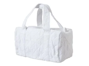 Filet - Torba na pieluchy dla niemowląt, torba podróżna, torba na pieluchy dla niemowląt, duża torba na pieluchy dla niemowląt, wykonana z pikowanej bawełny, wyprodukowana we Włoszech, biała - Torby podróżne - miniaturka - grafika 1