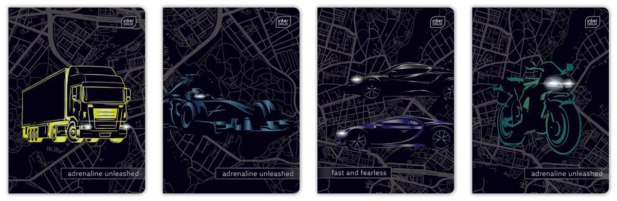 Interdruk, Zeszyt A5 32 kol3= 70g UV Cars