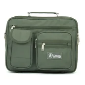 Torby męskie - Torba męska do pracy A4 Bellugio ciemnozielona - miniaturka - grafika 1