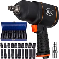 Klucze pneumatyczne - Klucz udarowy pneumatyczny kompozytowy 1/2" 1600Nm BJC + Nasadki 10-19mm 20szt. - miniaturka - grafika 1