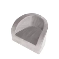 Krzesła obrotowe dla dzieci - MISIOO Fotel, szary, velvet - miniaturka - grafika 1