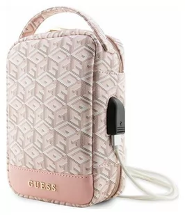 Guess Torba GUHBHGCFSEP Organizer różowy/pink GCube Stripe - Torby na laptopy - miniaturka - grafika 2