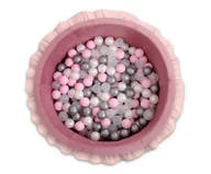 Suche baseny - Suchy basen z falbankami z piłkami 200szt. - brudny róż - miniaturka - grafika 1