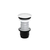 Korki do umywalek - Excellent Korek klik-klak umywalkowy czarny mat, pokrywa ceramiczna - miniaturka - grafika 1