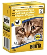 Mokra karma dla kotów - Bozita z Kurczakiem i indykiem - kawałki w sosie Kartonik 370g 3940 - miniaturka - grafika 1