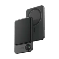 Powerbanki - Power Bank V-TAC 5000mAh Szary Magnetyczny 9mm Aluminium, Lightning, LCD, SZYBKI 20W V-TAC VT-50005-SG - miniaturka - grafika 1