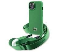 Etui i futerały do telefonów - Lacoste LCHCP15SSPVCN Hardcase Iconic Petit Pique Crossbody do iPhone 15 Zielony - miniaturka - grafika 1