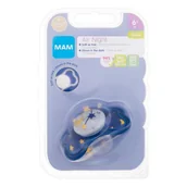 Smoczki uspokajające - MAM Air Night Silicone Pacifier 6m+ Stars smoczek 1 szt dla dzieci - miniaturka - grafika 1