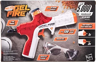 Nerf PRO GELFIRE Wyrzutnia 150 FPS Zasobnik 80 NABOI+OKULARY - Zabawki militarne - miniaturka - grafika 1