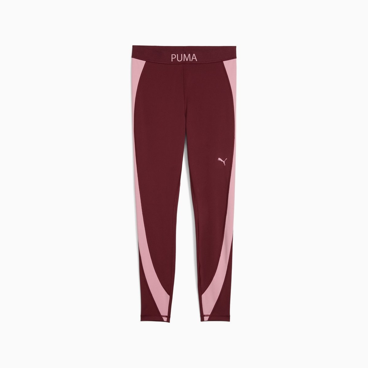 Legginsy damskie Puma STRONG COLORBLOCK HW 7/8 bordowe 52667996 r M