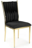 Krzesła - Czarne plecione krzesło tapicerowane L7-Z83 - miniaturka - grafika 1