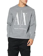 Bluzy męskie - Armani Exchange Bluza męska Icon Project, szary, M - miniaturka - grafika 1