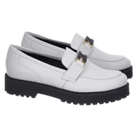 Mokasyny damskie - Mokasyny damskie Karino 4547/002-P SZARY/LICO 39 - miniaturka - grafika 1