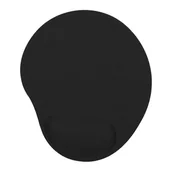 Podkładki na biurko - Podkładka pod mysz, ergonomiczna żelowa, czarna, Powerton - miniaturka - grafika 1