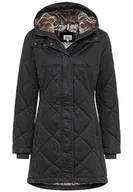 Płaszcze damskie - camel active Damski płaszcz pikowany w stylu vintage, ciemnozielony, 48 - miniaturka - grafika 1